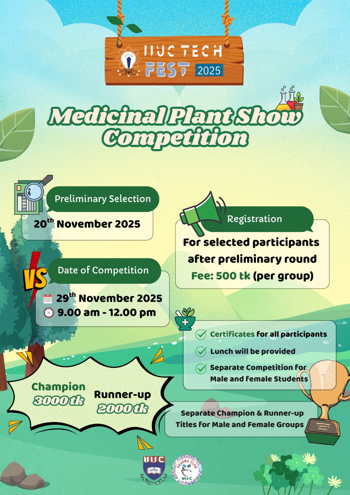 Intra-University 
Medicinal Plant Show Competition Flyer