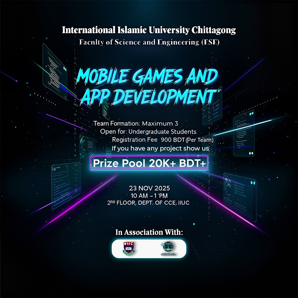 Mobile Games and Apps Development Competition Flyer