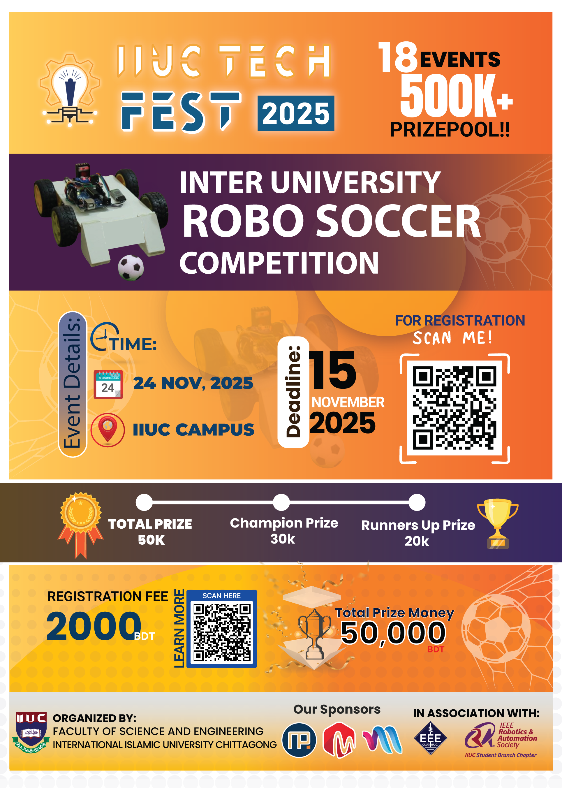 Inter-University Robo Soccer Competition Flyer