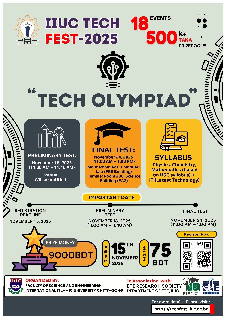 Intra-University Tech Olympiad Flyer
